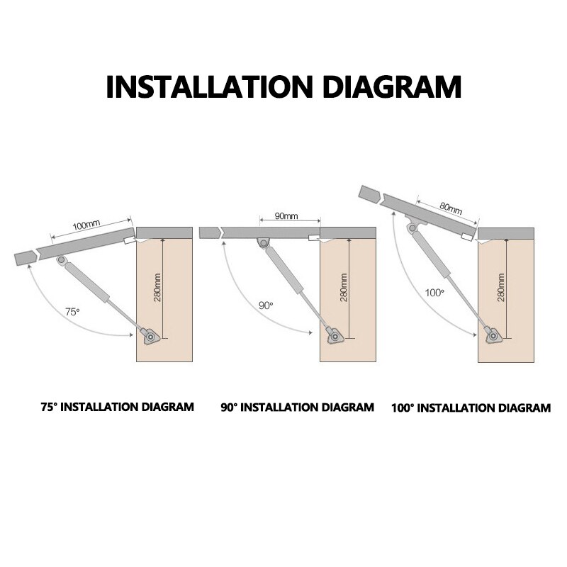 100N10KG Cabinet door gas strut Cabinet Hinges hinge furniture door lift door lift support Home Improvement rod support Hardware