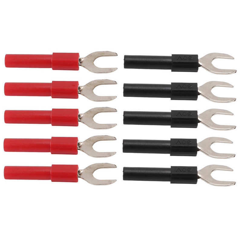 Y Spade Plug U Fork Spade Connector for Multimeters