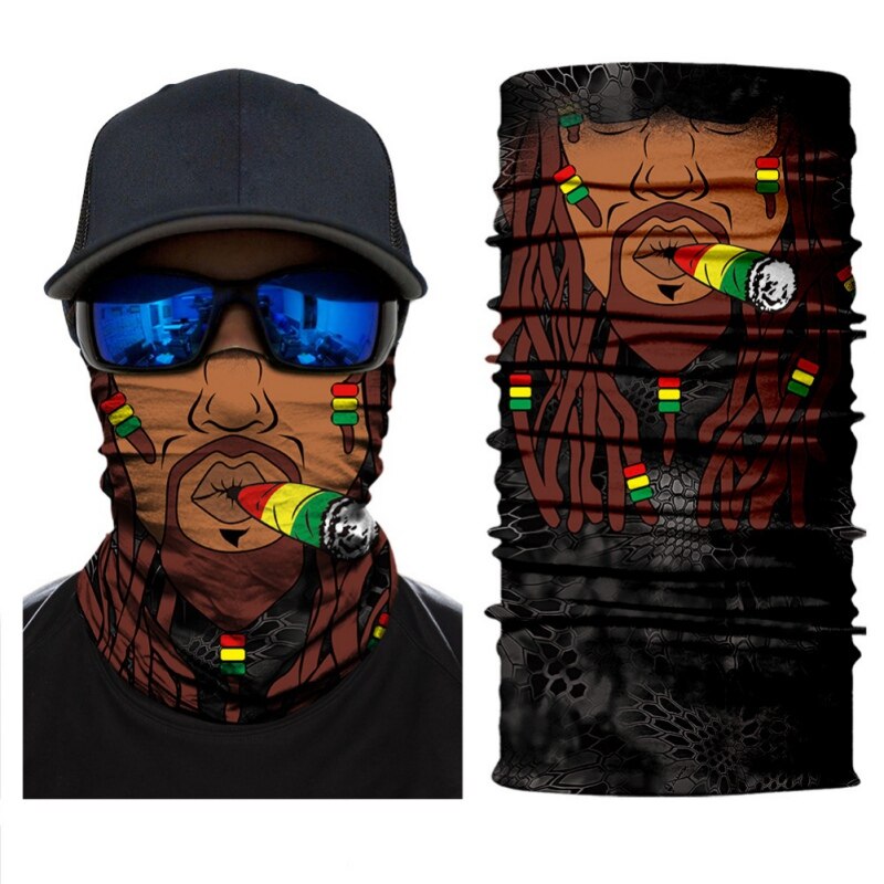 3D Printing Cycling Face Masks Wicking Headwear Sports Bike Bicycle Riding Hat Head Scarf Cycling Full Face Mask