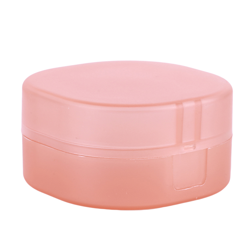 caja de jabón redonda de plástico transparente, soporte de esponja para jabón, Set de accesorios de baño para el hogar, edición de jabón, caja de jabón de: orange
