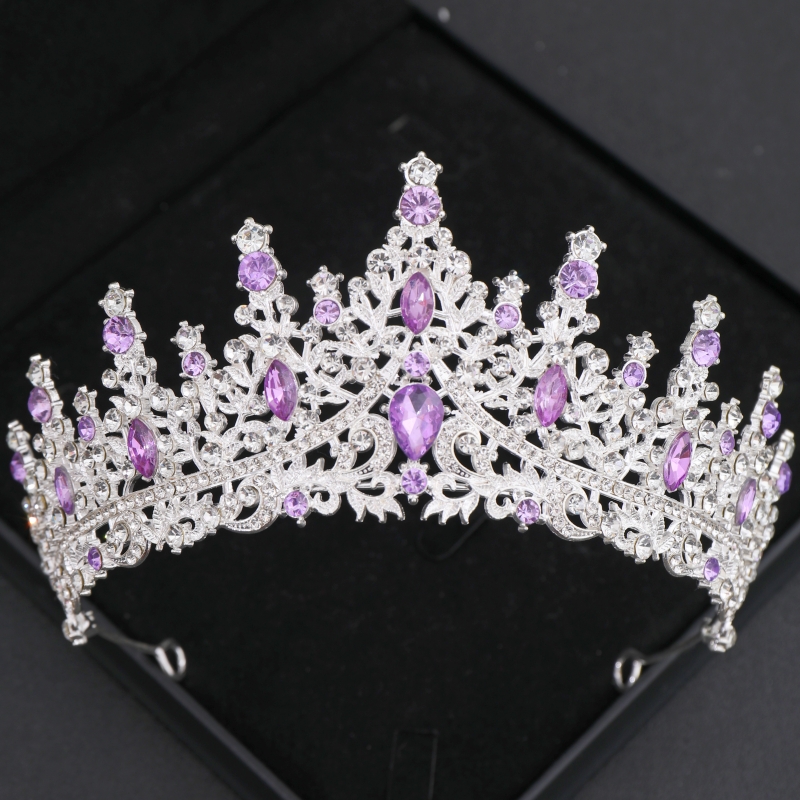 Barok Kristal Tiara 'S En Kronen Strass Prom Diadeem Kroon Voor Vrouwen Bruids Bruiloft Haaraccessoires Sieraden Kroon Tiara: Antique Gold Plated