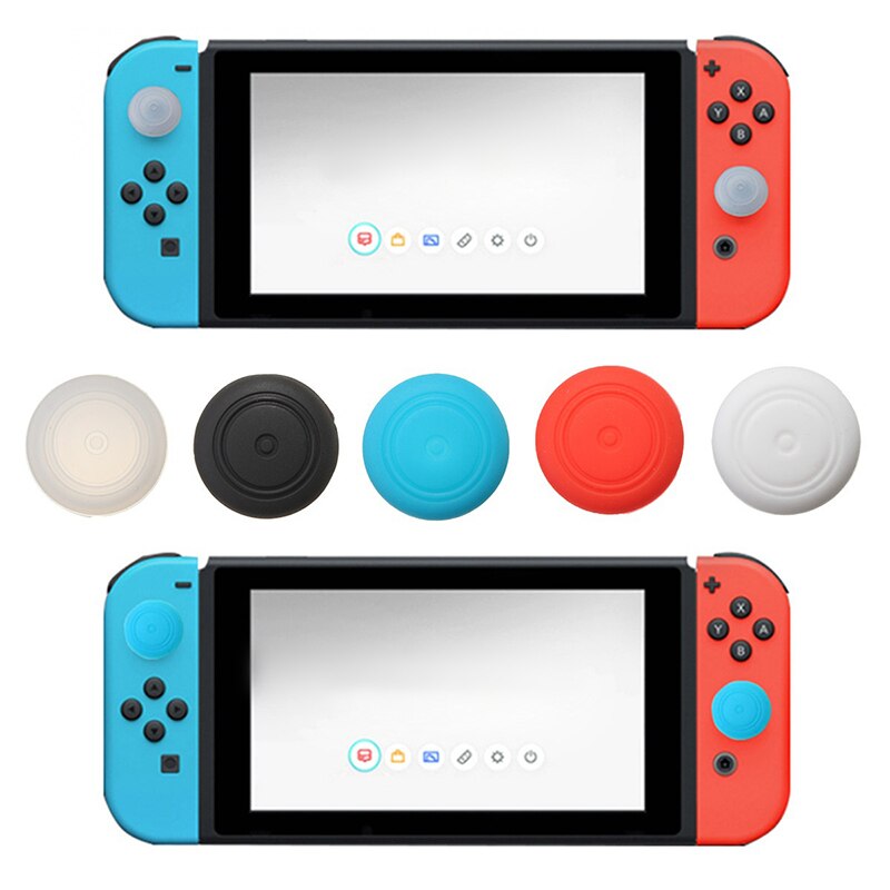 Voor Nintendo Schakelaar Transparant Back Hard Case + Gehard Glas Screen Protector + 6Pcs Duimgrepen Caps