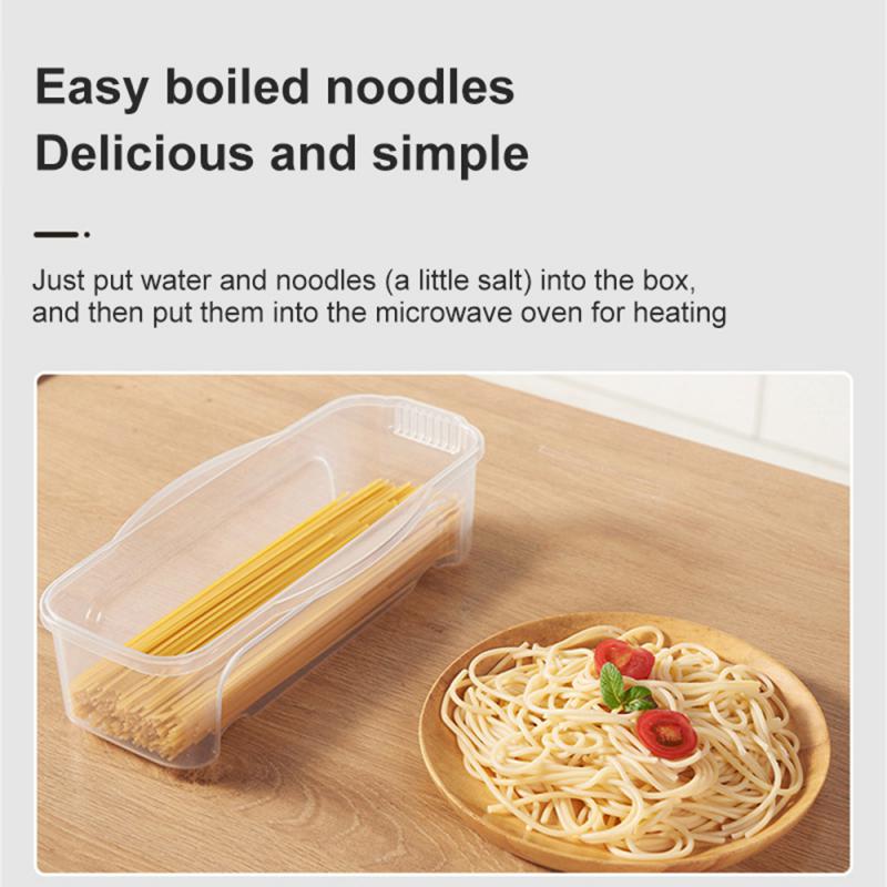 Olla para Pasta en microondas con colador, vaporizador de Pasta resistente al calor con tapa, caja de cocina para espaguetis y fideos, accesorios de cocina