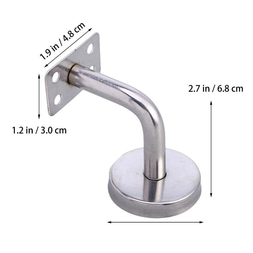3pcs Stainless Steel Solid Wall Bracket Pvc Handrail Fixing Bracket Elbow Against The Wall Stair Handrail Bracket Accessories