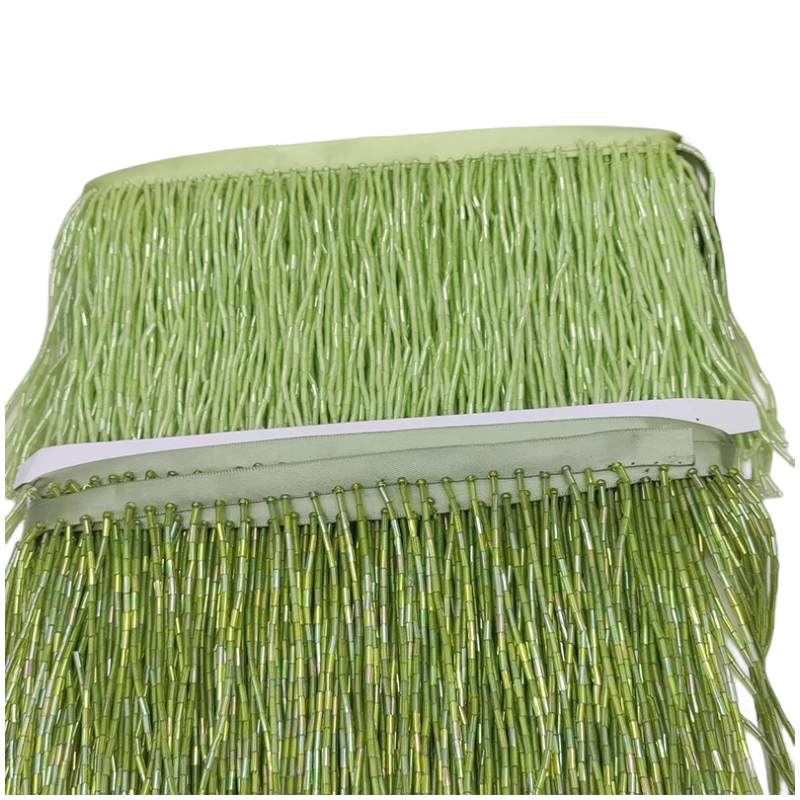 10CM Wide Gold Sliver Black Bead Tube Tassel Lace Trim For Clothes Wedding And Evening Dress Curtains Decoration Accessories