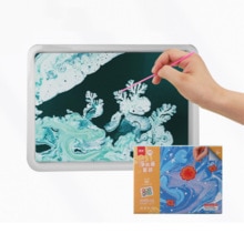 Drijvende Schilderen Kit Diy Marbling Extension Shadow Kleuren Graffiti Art Gereedschap 6Pcs Set Kinderen Materiaal Op Water