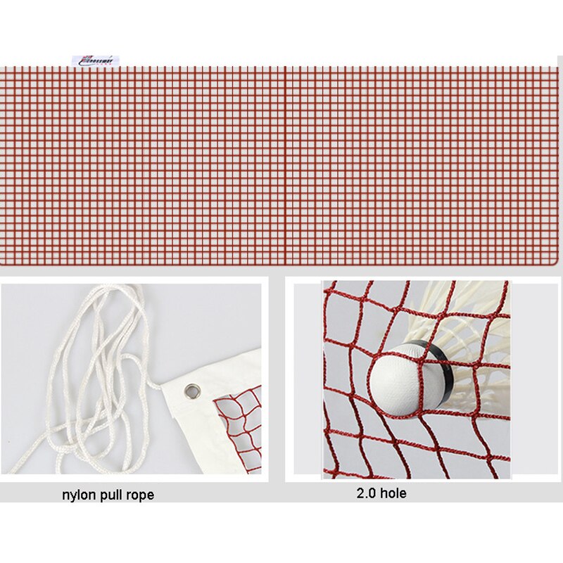 Outdoor Standaard Badminton Net 6.1*0.76 M Professionele Training Vierkante Mesh Met Zak Voor Shuttle Sport