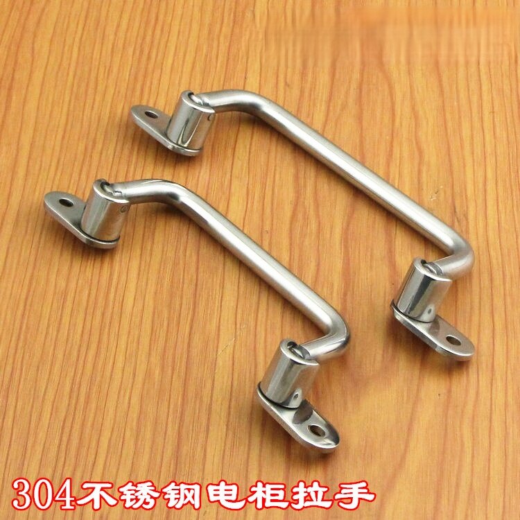 138mm 158mm 304 Stainless steel heavy duty folding handle External installed industrial equipment handle box spring handle