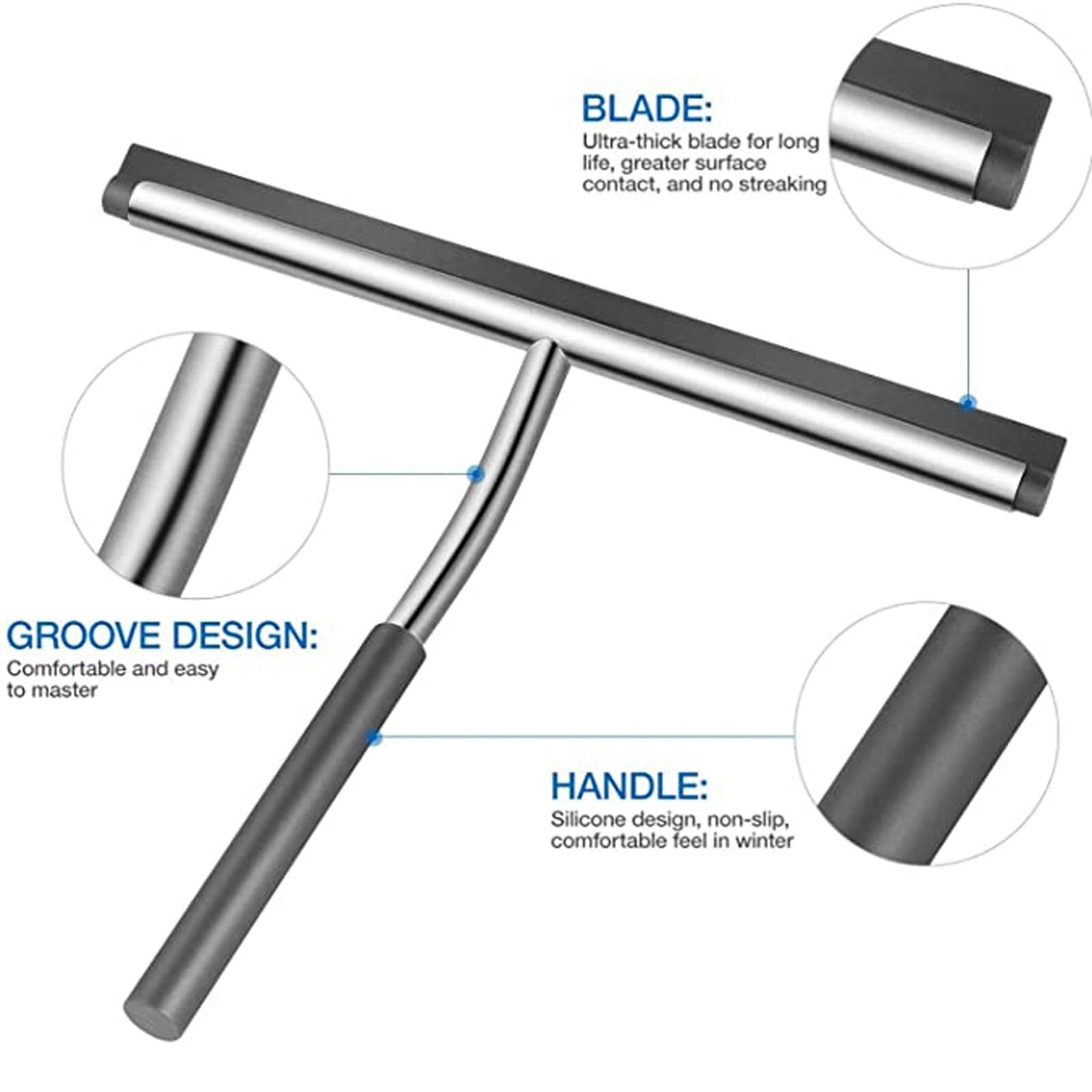 Window Squeegees Glass Cleaning Wiper Brush Eco-friendly Soft Glass Scraper Glass Wiper Cleaner Helper Household Cleaning Tool