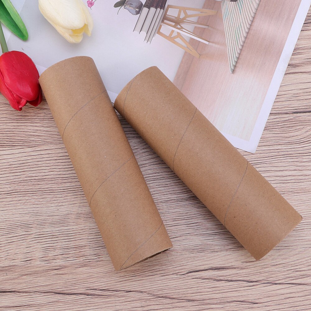 12pcs Kraft Paper Tubes Cardboard Tubes for Storage Art Drawings Posters Paintings Protector (White)