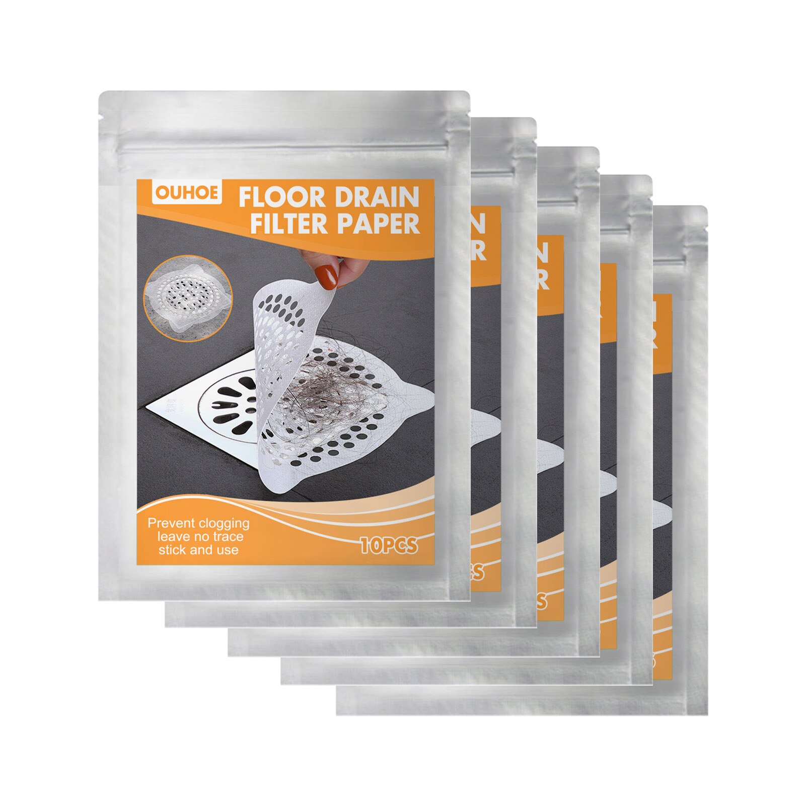 10/50 Pack Wegwerp Douche Drain Haar Catcher Mesh Sticker Wegwerp Gebruik Meest Hygiënische En Handige Manier Van Riool Bescherming: 50pcs