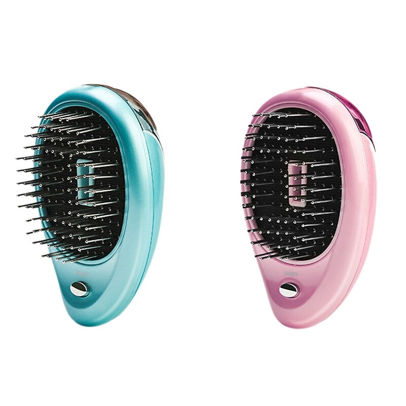 Cepillo de pelo eléctrico portátil iónico alisador de pelo cepillo de iones negativos peine masaje antiestático peine de pelo lacio