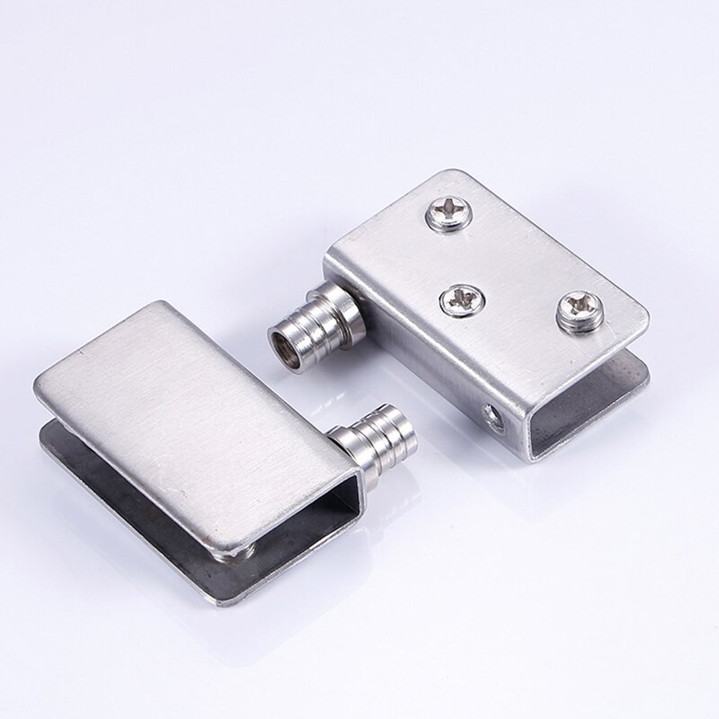 4pcs Rvs glas scharnieren voor 5-8mm/10-12mm Glazen Deur Glas Pivot klemmen Deur Scharnieren 4 maten