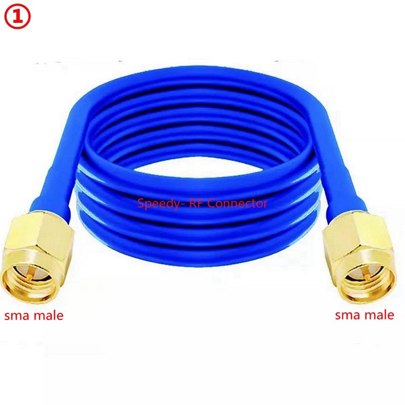 Cable Coaxial RG402 RG-402 SMA a SMA conector macho hembra RPSMA a RPSMA alta frecuencia semiflexible rápida latón RF