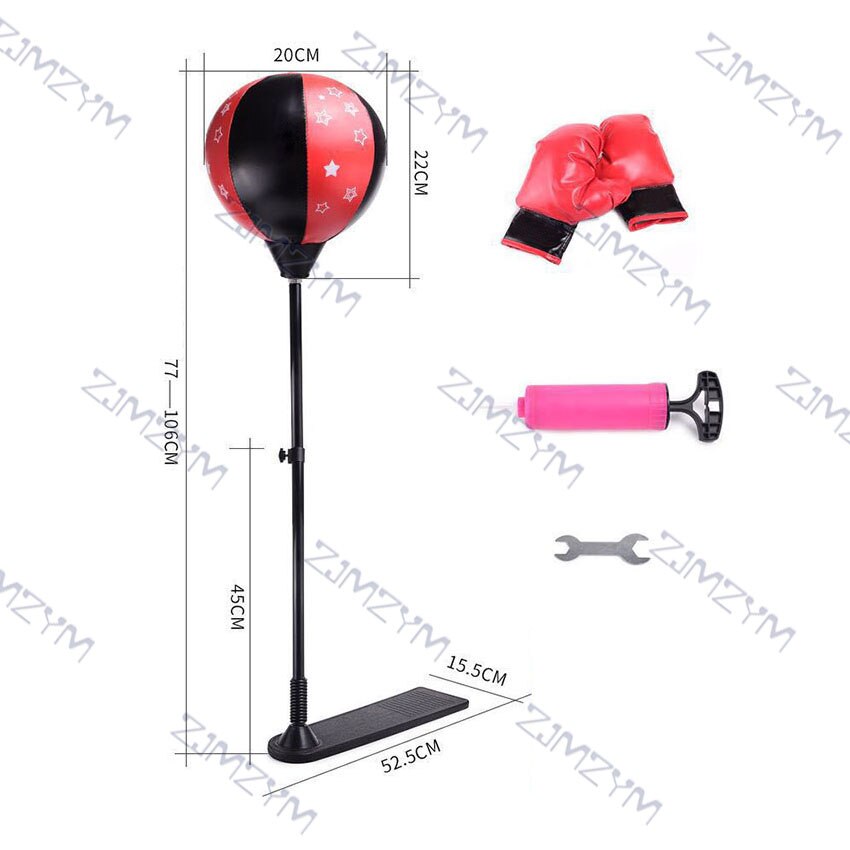 Vertikal bokseball justerbar barn fitness boksesett punch pear speed ball for barn punching sports gym hjemmetrening