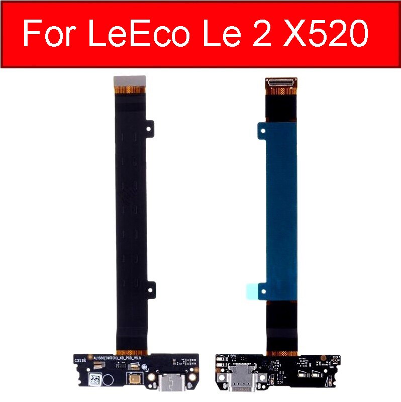 Originele Usb Charger Flex Kabel Voor Letv Leeco Le 2 X520 Poort Opladen Dock Connector Flex Kabel Met Microfoon Reparatie onderdelen