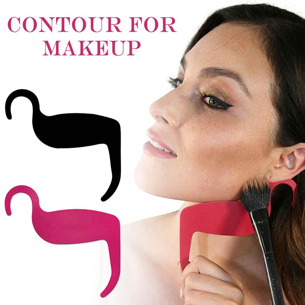 Eyebrow Stencil Facial Contour Tool Makeup Template Contouring Tool Maker for Cheek Nose Chin Under Eyes Women Makeups Cosmetic