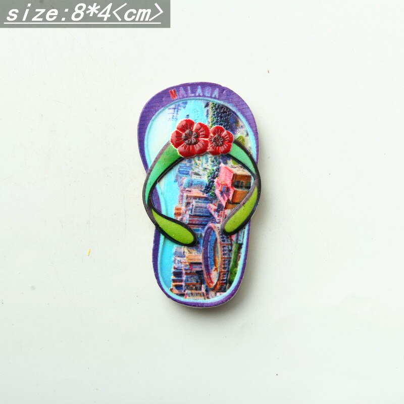 3D Fridge Magnets for ITALY AND BARCELONA AND MALAGA AND ALGER Travel Souvenir Refrigerator Magnetic Sticker Craft Home Decor