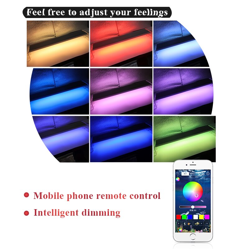 Led-verlichting voor zeeaquarium, rgb-visaquariumlamp voor aquarium, led-verlichting, uitschuifbare beugel , 30cmx led-lamp voor aquarium 60cm marine
