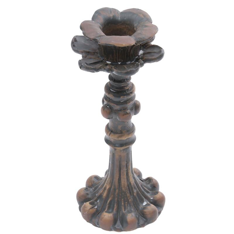 Antique Candlestick Holder Resin Candle Holder French Candle Stand Sconce Nostalgic Candlestick Table Decor Home Decoration: 17x7cm