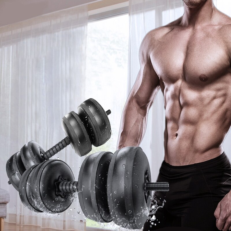 HKG-mancuernas llenas de agua para hombre y mujer, juego de pesas ajustable para gimnasio, equipo deportivo, ejercicio de Fitness en casa