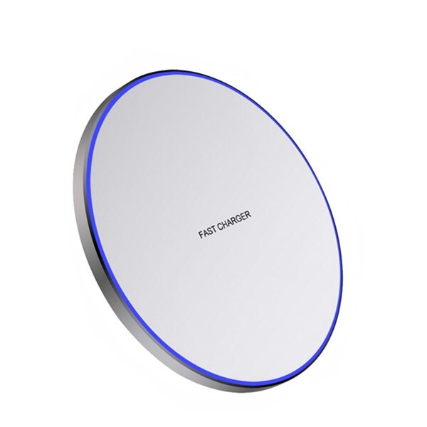 18w qi trådløs lader mottaker for iphone xs max  x 8 pluss hurtigladepute for samsung note 10 s20 lite plus lader sans: Hvit
