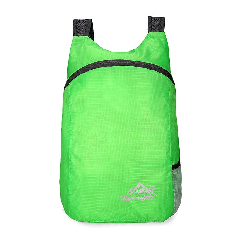 Vandtæt sammenklappelig rygsæk mænd kvinder vandrerygsæk rejser trekking taske dagsæk udendørs sport taske sammenfoldelige opbevaringstasker: Grøn