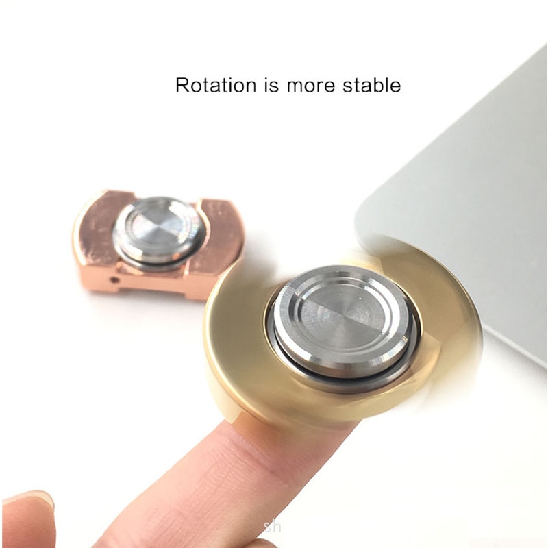 Stainless Steel Block Hand Fidget Finger Spinner Spinning Top Novelty Gryo Toys