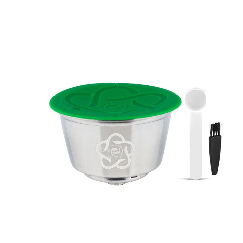 Cápsulas de café reutilizables con filtro de acero inoxidable para el hogar, cápsulas de café con múltiple, cómodas y a la , para Dolce Gusto, novedad de: Caqui oscuro