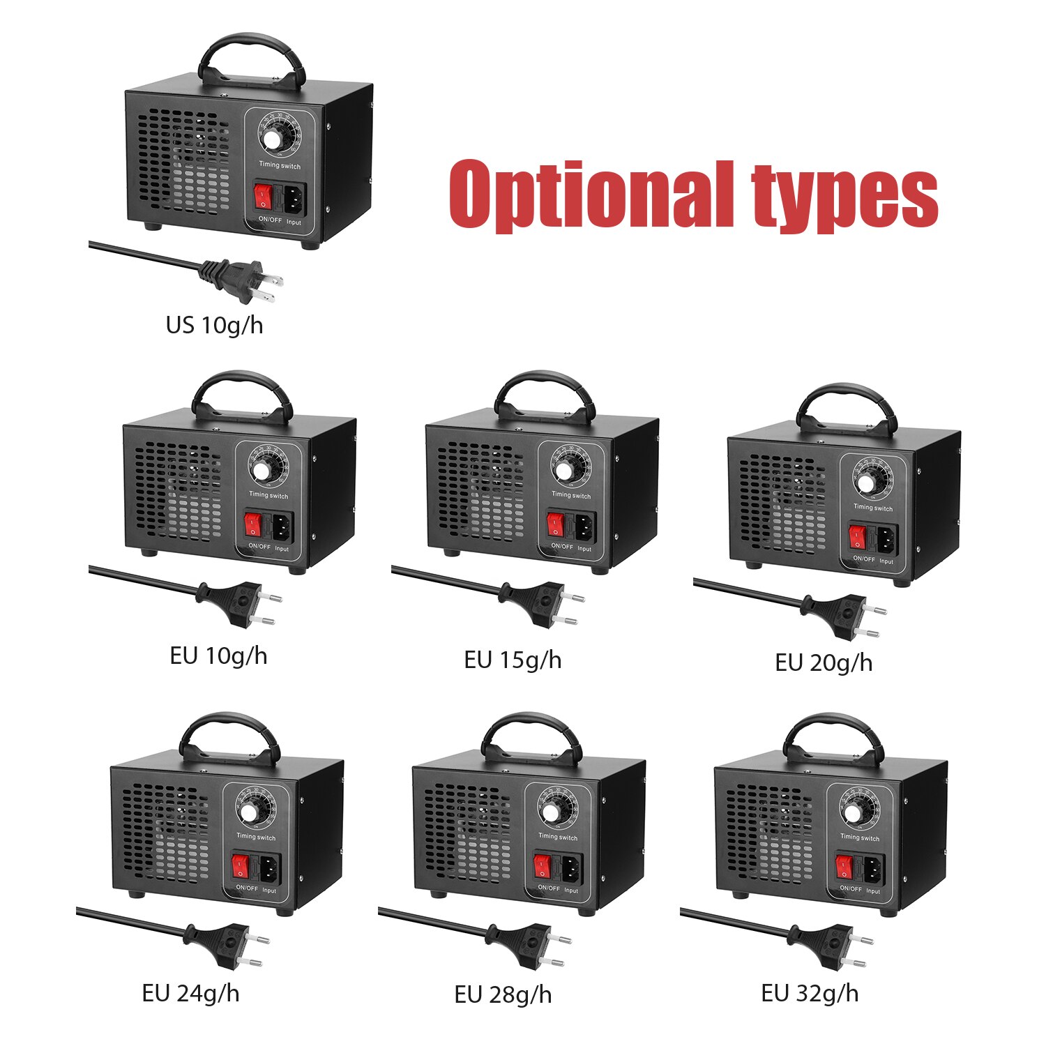 Kkmoon ozon maskin generator luftfilter renare ozonisator ozonator för hembil formaldehyd med timing switch