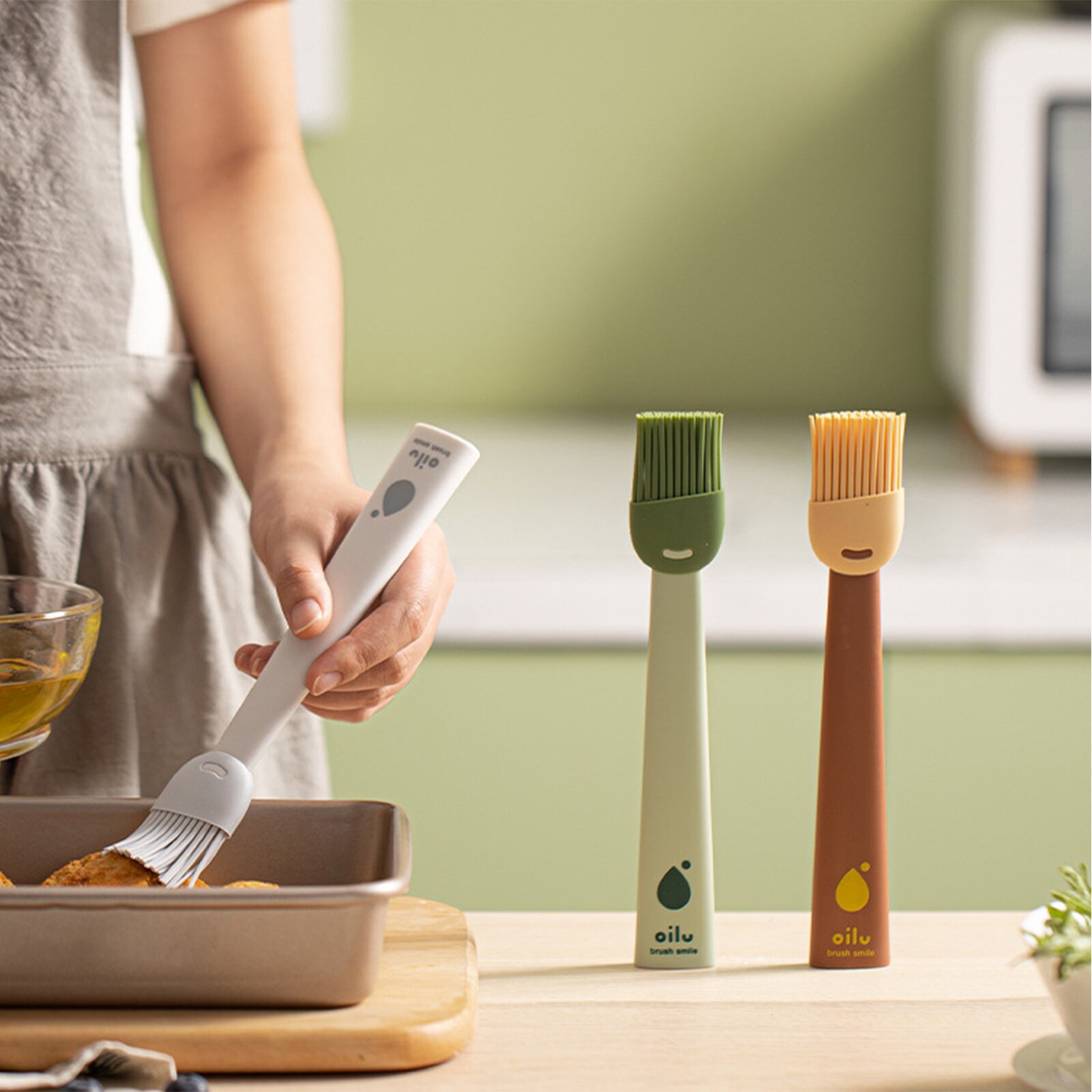 Food Grade Siliconen Olie Borstel Huishouden Hittebestendige Pannenkoeken Barbecue Pannenkoeken Pastry Brush Keuken Gereedschap