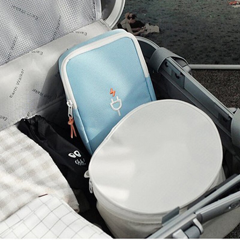 Shockproof Travel Digital USB Charger Cable Earphone Case Makeup Cosmetic Organizer Accessories Bag Pouch