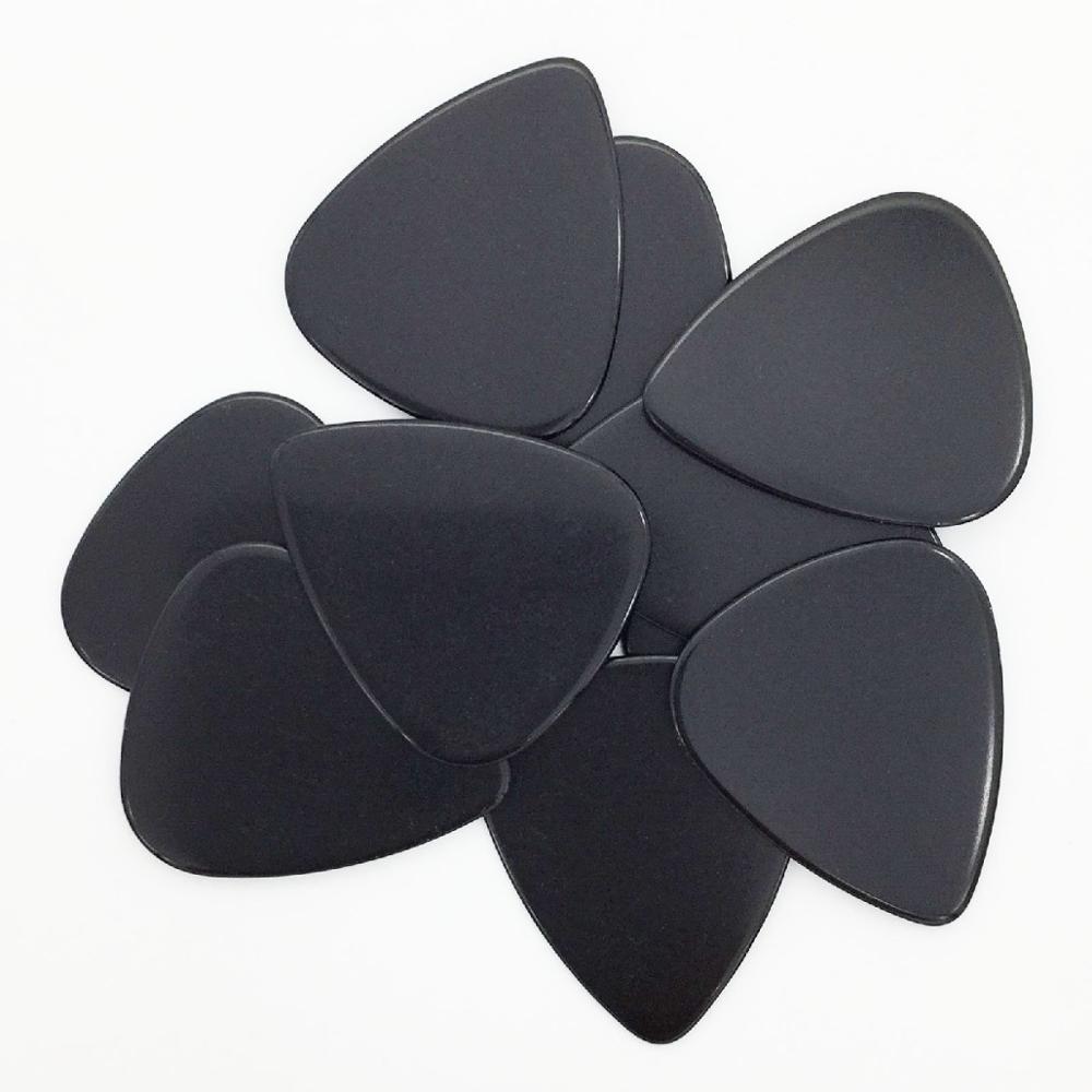 50 stuks 0.96mm Celluloid Plectrum Mediator voor Akoestische Elektrische-10 Kleuren Custom: 50pcs Solid Black