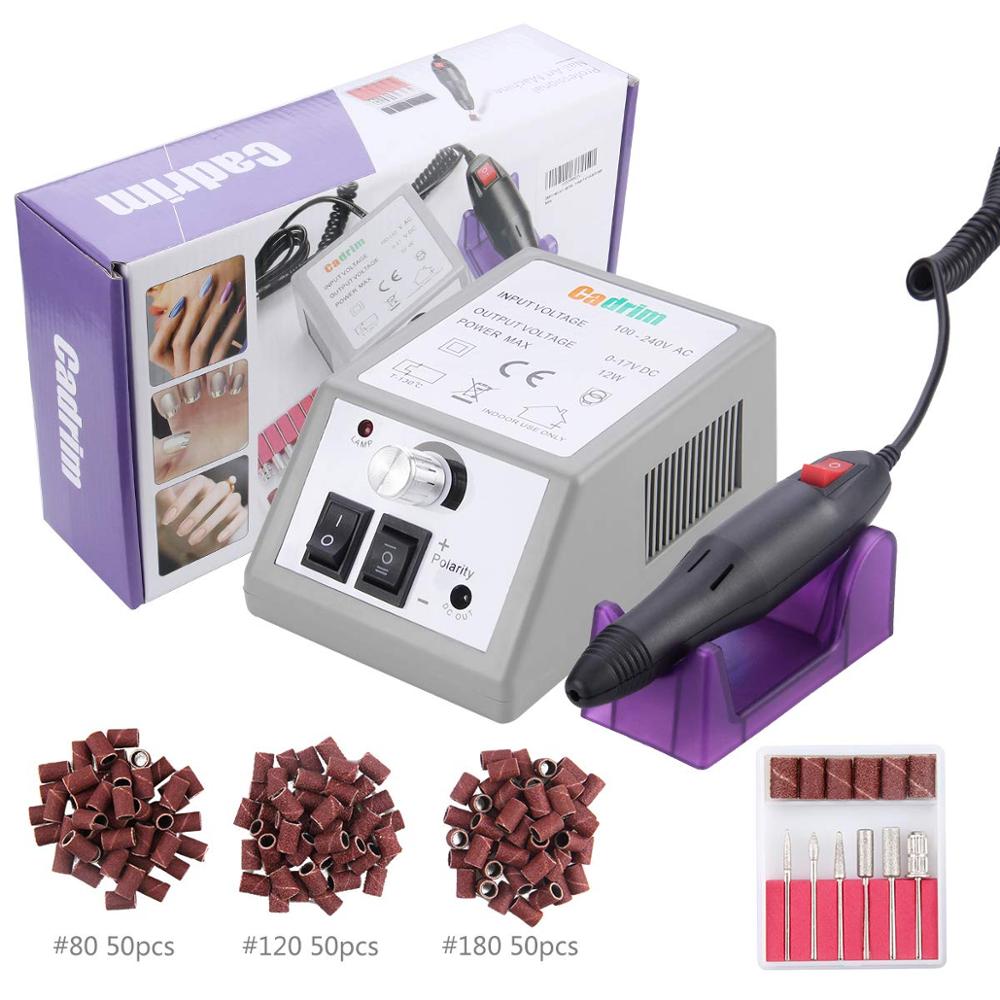 Electric Nail Drill Cadrim Nail Drill Machine Nail File Drill Set Kit for Acrylic Nails Gel Nail Glazing Nail Drill