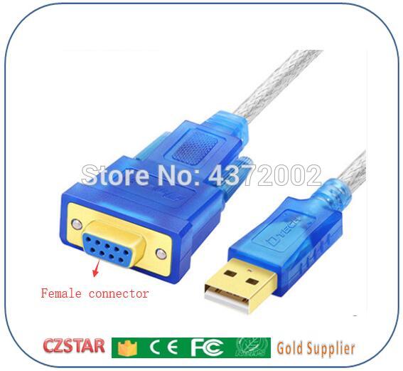 USB to RS232 COM Port Serial female PDA 9 Pin DB9 male Cable Adapter Support Windows7 windows XP