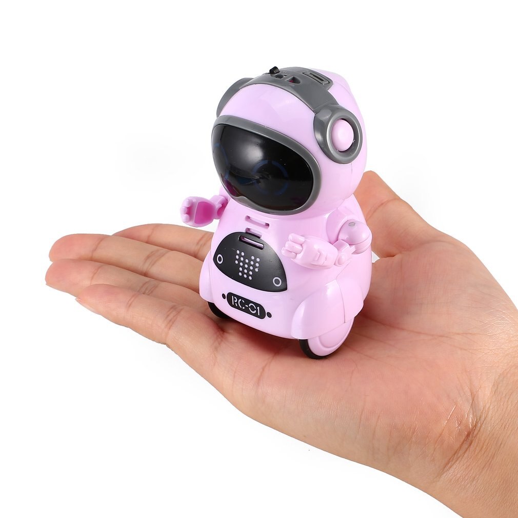 Intelligent Mini Pocket Robot Walk Music Dance Light Voice Recognition Conversation Repeat Smart Kids Toy Interactive