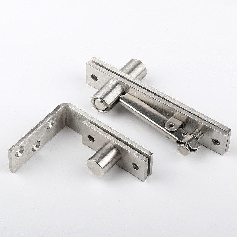 Heavy-duty 90-degree upper and lower hinges hidden hinges heaven and earth hinges, stainless steel hinges L-shaped door hinges: Default Title