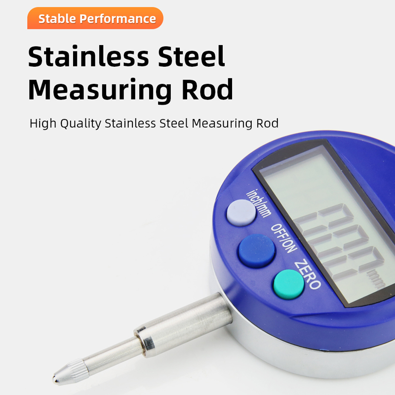 Digital Dial Indicator Electronic Dial Gauge Hour Type Indicator Magnetic Stand Holder Stand Table Scale Measuring Tool 0-12.7mm
