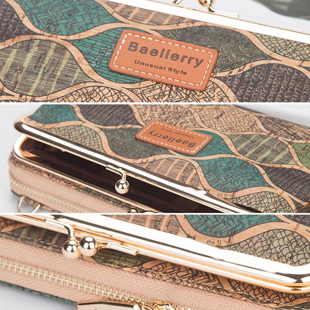 Baellerry Colorful Cellphone Bag Wood Grain Daily Use Card Holder Small Summer Shoulder Bag for Women