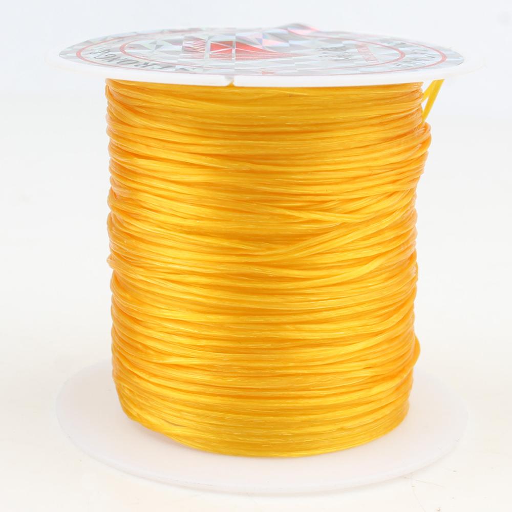 Eight Colors Strong Stretchy Elastic Beading Wire Cord String Thread 10M/roll 0.8mm For Jewelry Making DIY Bracelet Accessories: Yellow