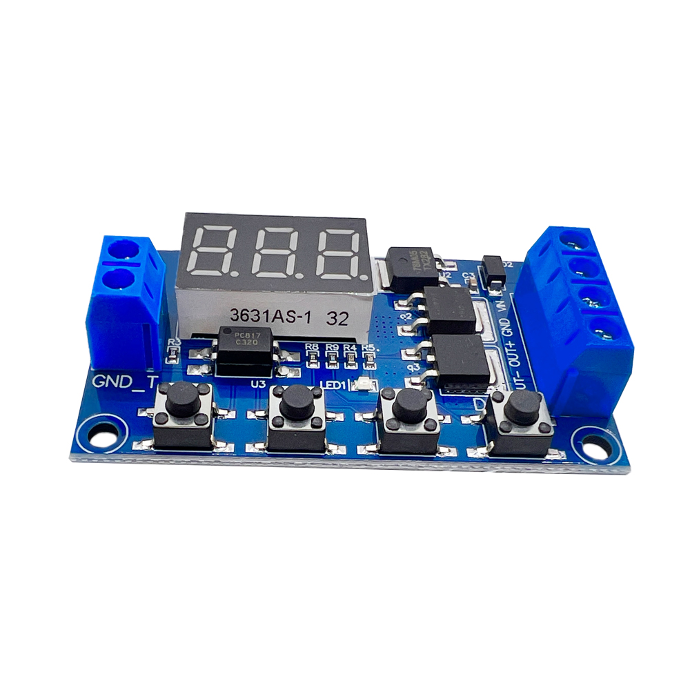 DC 6-30V Digital Time Delay Relay LED Display Automation Cycle Timer Control Switch Adjustable Timing Relay Time Delay Switch