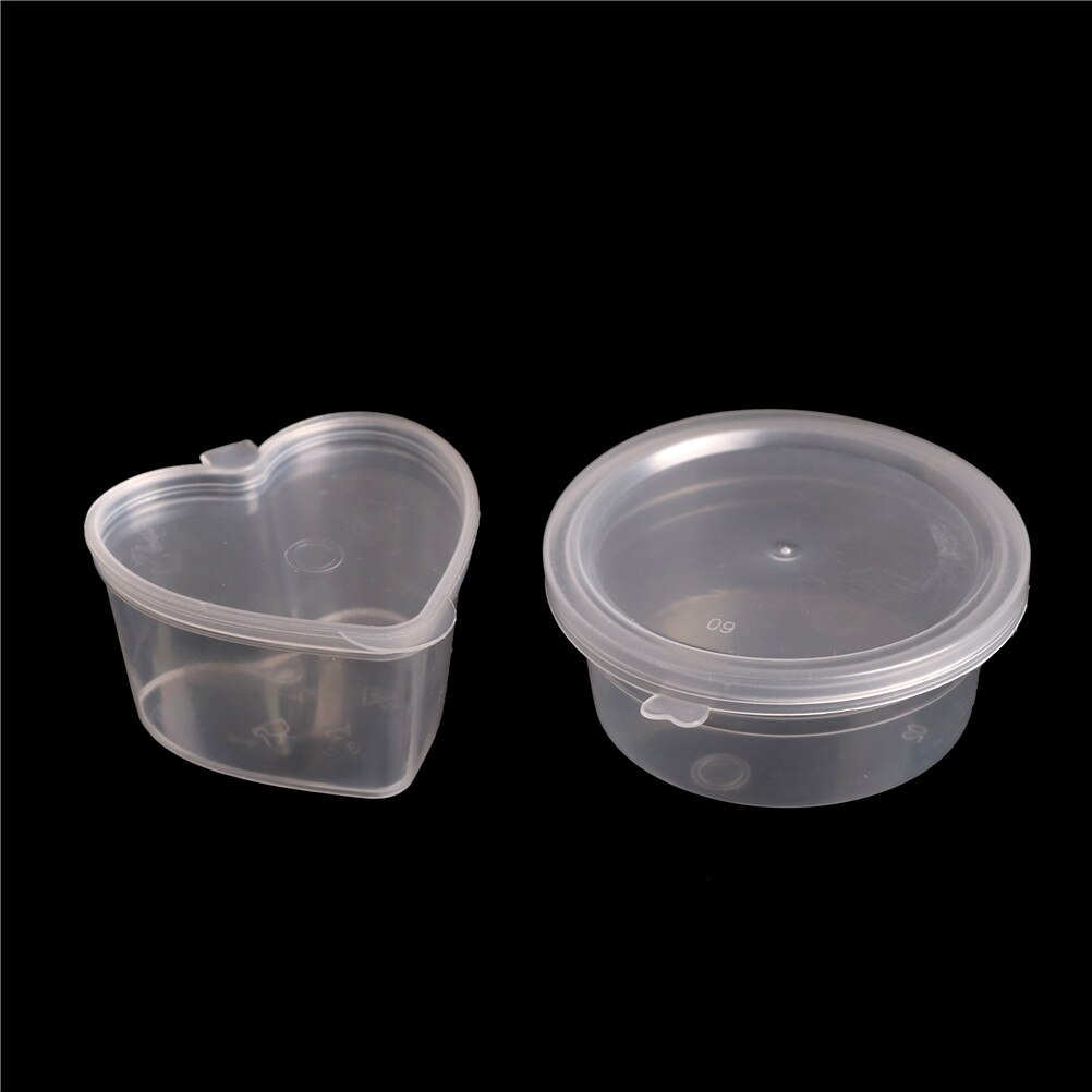 10pcs/lot 25ml /30ml Slime Storage Plastic Color Plasticine Clear Containers Glue Putty Foam Ball Storage Boxes