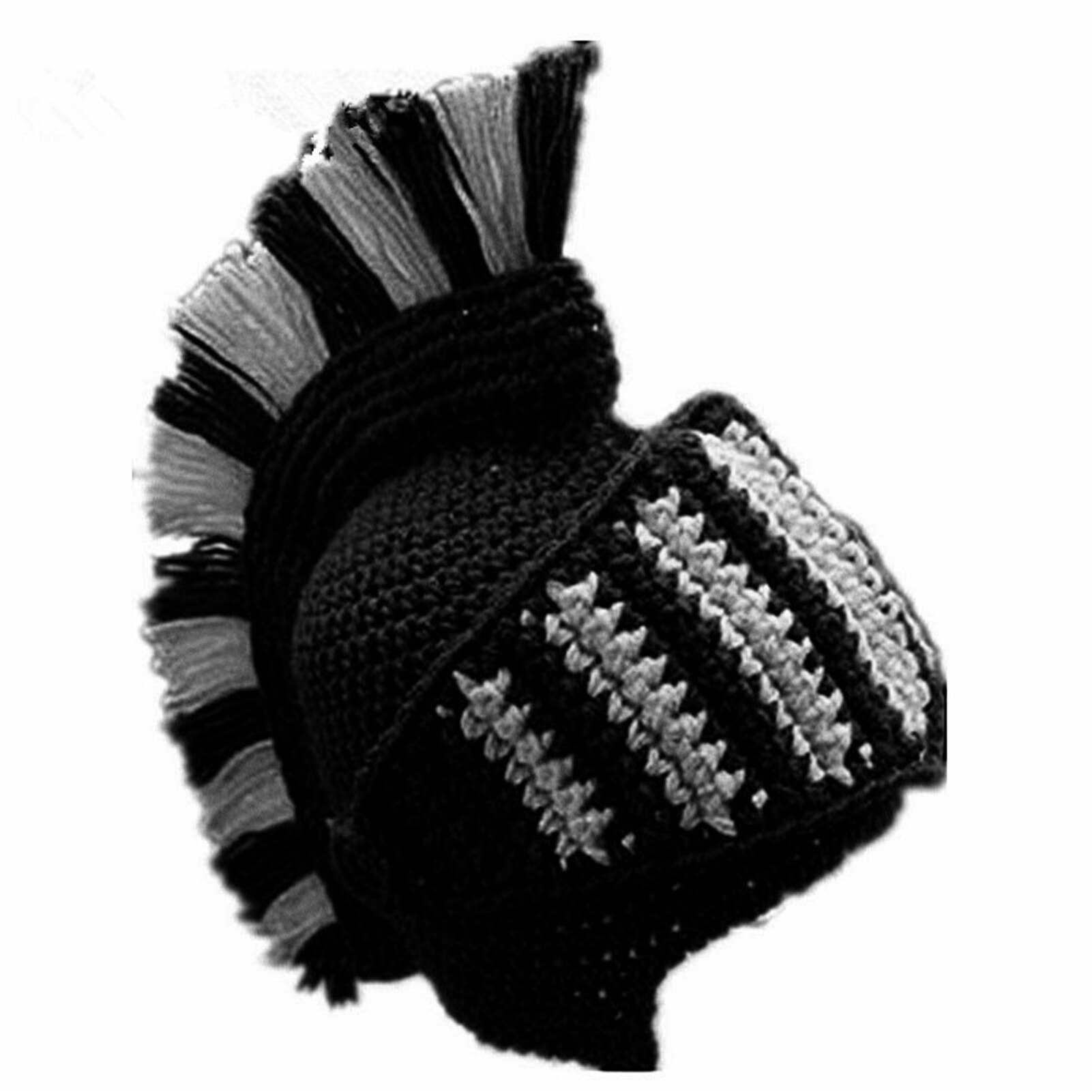 Spartan Helmet Knight Crochet Hat Knitted Hat Ski Funny Mask Warm Winter Caps Beanie for Men Women ALS88