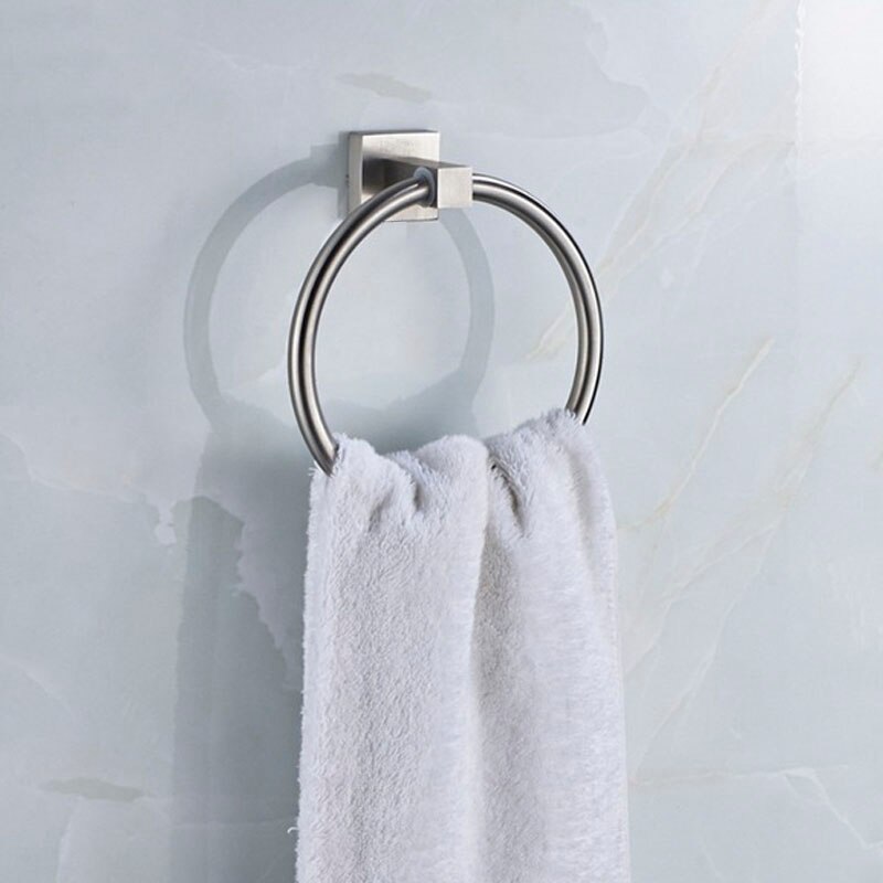 SUS 304 Roestvrij Staal Tekening Badkamer Hardware Set Tandenborstel Houder Papier Houder Handdoek Bar Badkamer Accessoires: Towel Ring