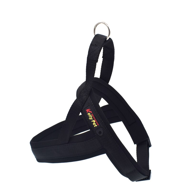Nylon Hond Borst Harnas Met Tractie Riem Kraag Verstelbare Kleine Medium Grote Huisdieren Outdoor Strap Honden Benodigdheden Voor Animal: Black / S
