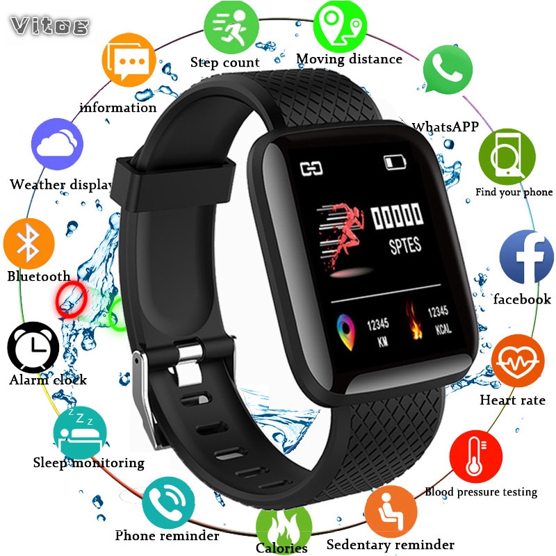 Smart klocka sport fitness armband aktivitetsmätare pulsmätare blodtryck för ios android män/kvinnor hälsoarmband