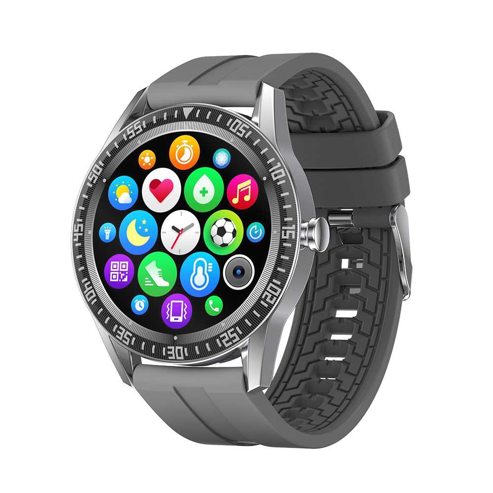 [bluetooth-anruf] bakeey  n70 smartwatch mit mehreren zifferblättern, herzfrequenz- und blutdruckmessung, bluetooth-smartwatch für männer und frauen: Grau