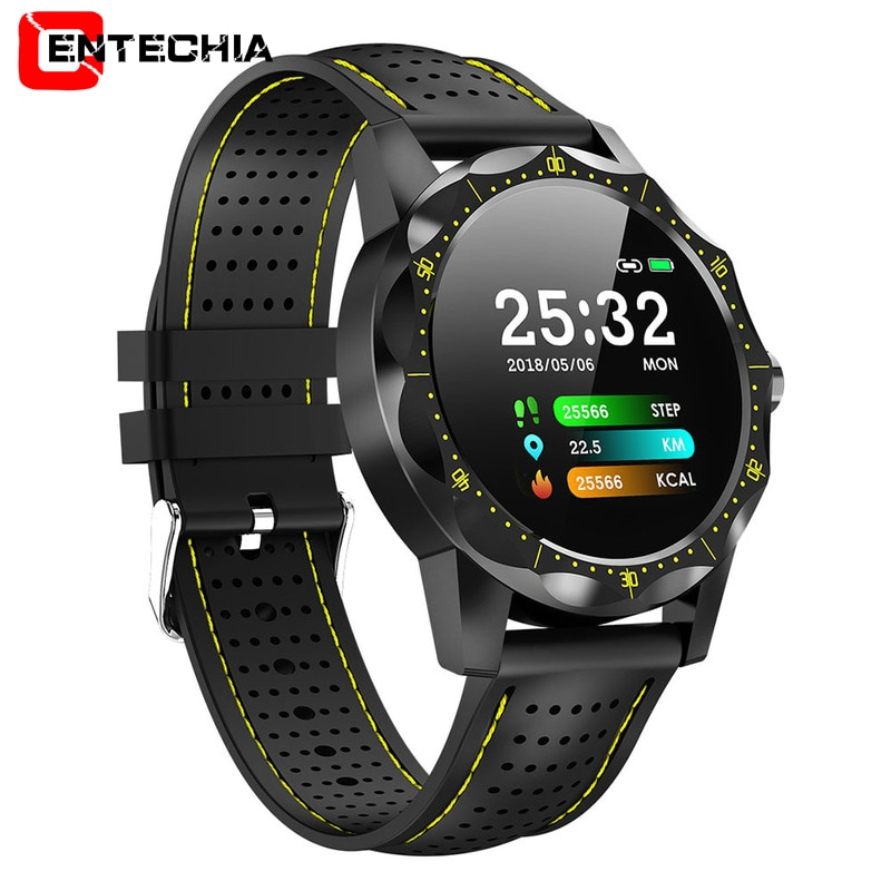 Mannen IP68 Waterdicht Activiteit Tracker Fitness Tracker Kleur Screen Smart Horloge Smartwatch Klok RAND voor Android Iphone IOS Telefoon
