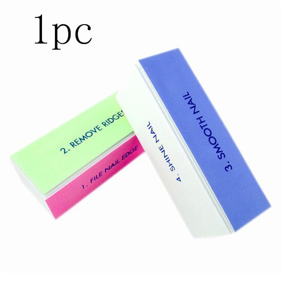 1 pieza de pulidor de uñas curvo recta esponja para lijar limas pulido negro Rosa lima de uñas manicura kit de herramientas para manicura: Patten 2
