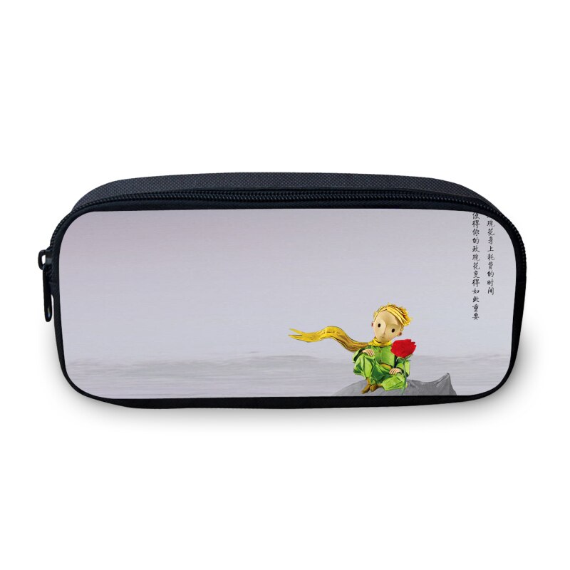 VEEVANV The Little Prince Printing Girls Pencil Case Children School Coin Purse Change Bag Travel Makeup Case Organizer Wallets: Dark Grey